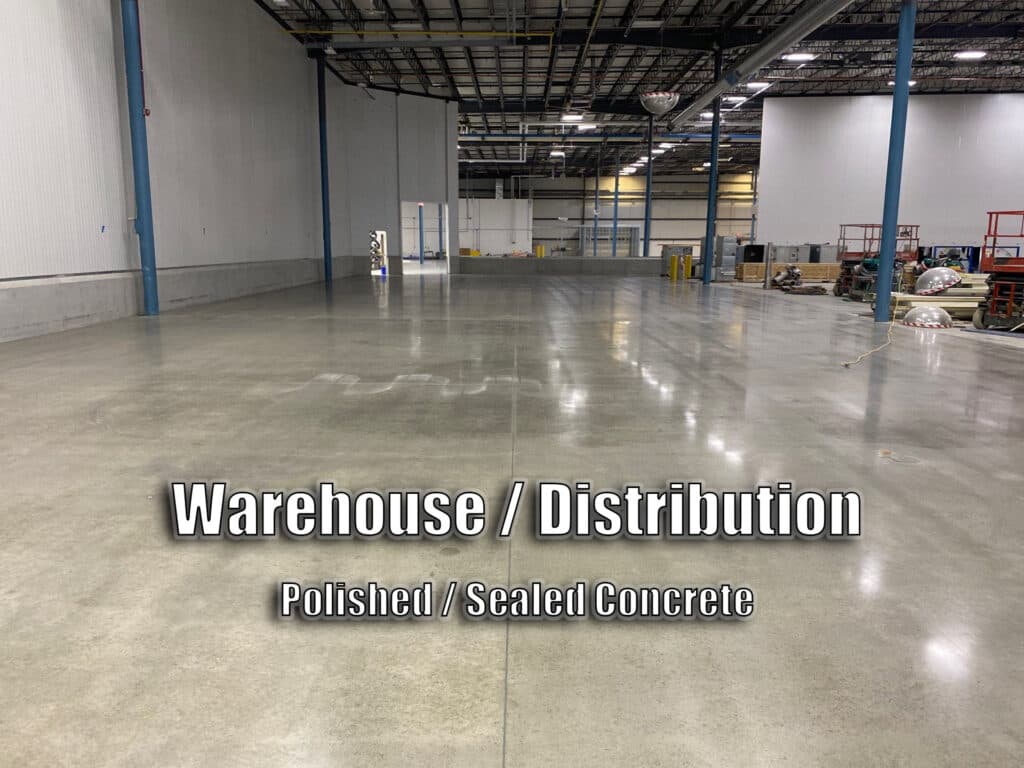 Walmart 800,000 sq ft distribution center with epoxy coating